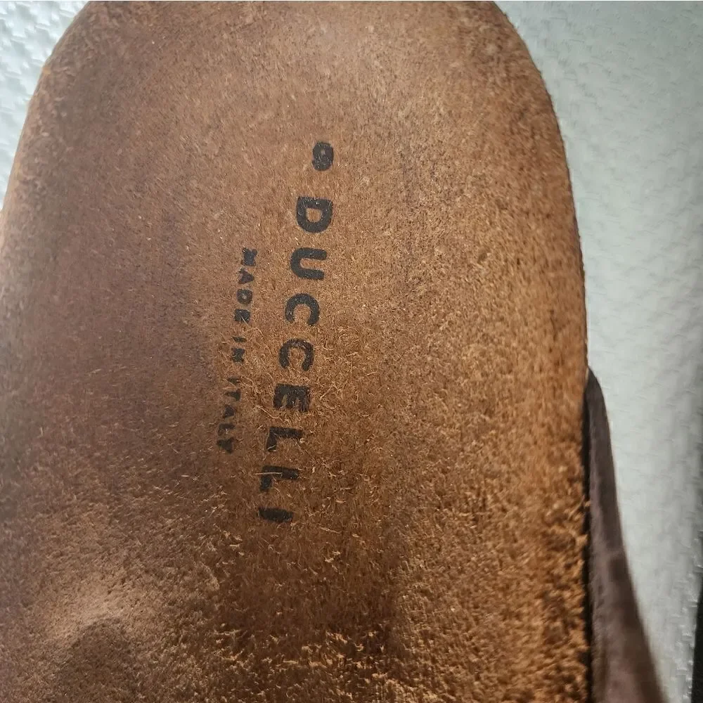DUCCELLI Made in Italy Evan Terra leather comfort lagenlook buckle Sandals